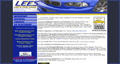 Desktop Screenshot of leesfinecars.com